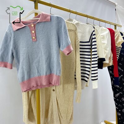 Spring Women's Fashion Inventory Items Second Hand Knitted Vest Bulk Sale