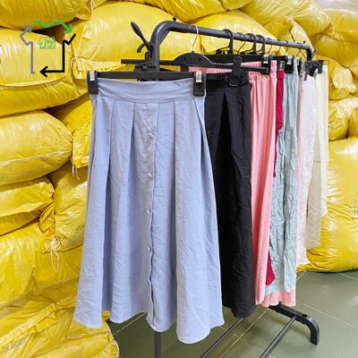 Solid Color Half Length 2nd hand Skirt Fashionable Second Hand Skirts Good Condition