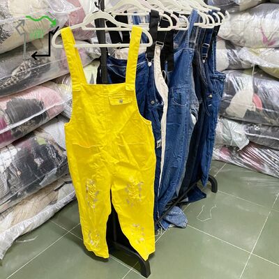 Second Hand Denim Wide Leg Pants Women's Used Drawstring Pants Mixed Colors