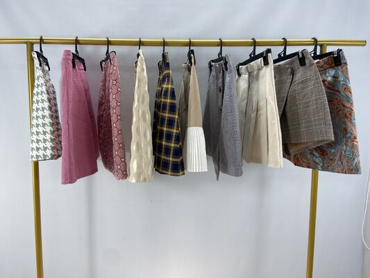 Women's Slim Fit Used Clothes Second Hand Polyester Cotton Blend Summer Short Skirts