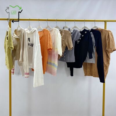 Vintage Ladies Spring Used Clothes Thick Intarsia Pattern Sweater Hip Hop Varsity Fashionable（1）