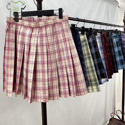 Wholesale Assorted Various Second Hand Women's Jk Skirt Japanese Schoolgirl Plaid Bulk Vintage Used Clothes