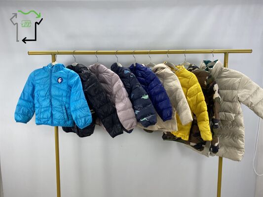 Wholesale High Quality Second Hand Children's Polyester/Cotton Jacket Warm Casual Winter Bulk Bales Mixed Colors Used
