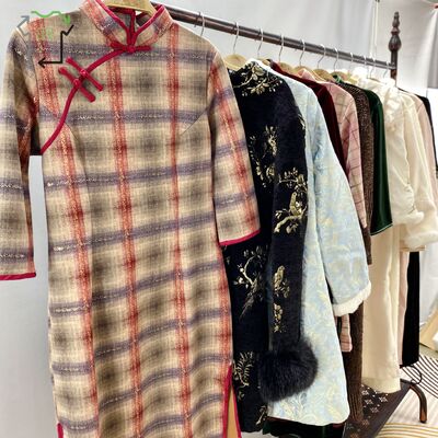 Yijiayi Thick Used Women's Cheongsam Work Xiuhe Chinese Long Dresses Traditional High Quality Polyester/Cotton Clean 95-100%