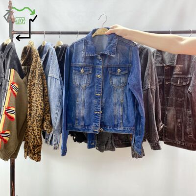 Yijiayi Used Denim Jacket Men Women Light Weight Heavy Weight Vintage Mixed Sizes High Quality Clean 95-100% in Bales