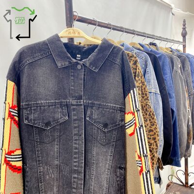 Yijiayi Used Denim Jacket Men Women Light Weight Heavy Weight Vintage Mixed Sizes High Quality Clean 95-100% in Bales