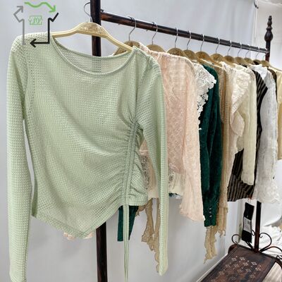 Yonglijia Wholesale Women's Polyester/Cotton Blouses Crop Top High Quality Mixed Colors Clean 95-100% Used Clothing