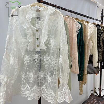 Yonglijia Wholesale Women's Polyester/Cotton Blouses Crop Top High Quality Mixed Colors Clean 95-100% Used Clothing