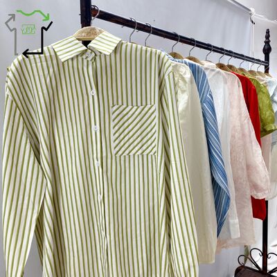 Ukay Wholesale YIJIAYI High Quality Clean Second Hand Cotton Top Casual Soft Mixed Long and Short Blouse in Bulk