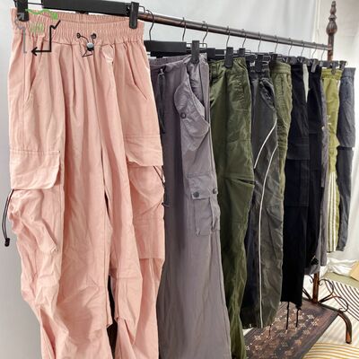 Yijiayi Second Hand Men's Lightweight High Quality Polyester/Cotton Work Cargo Hiking Pants Outdoor Sports Multi-pocket Used