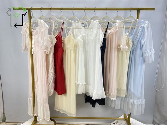 High Quality Wholesale Sexy Casual Comfort Used Polyester/Cotton Pajamas Second Hand Clothes Aesthetically Pleasing Clean
