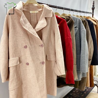 Yijiayi Second Hand Women's Long Casual Coat for Clean High Quality Double Sided Breathable Outerwear Used Jacket