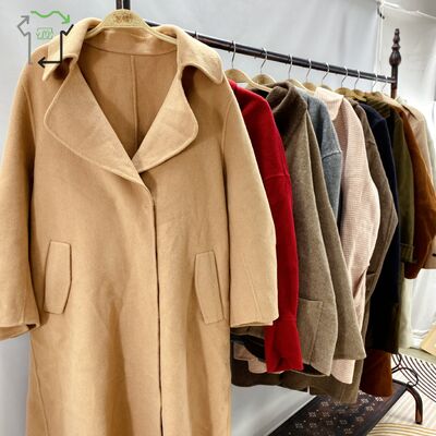 Yijiayi Second Hand Women's Long Casual Coat for Clean High Quality Double Sided Breathable Outerwear Used Jacket