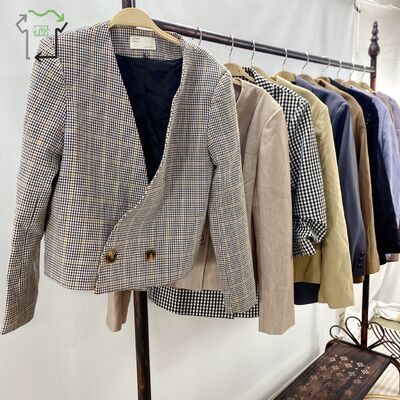 Yijiayi Second Hand Women Slim Fit Formal Suit Blazer Jacket Polyester/Cotton High Quality Clean 95-100%