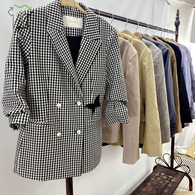 Yijiayi Second Hand Women Slim Fit Formal Suit Blazer Jacket Polyester/Cotton High Quality Clean 95-100%