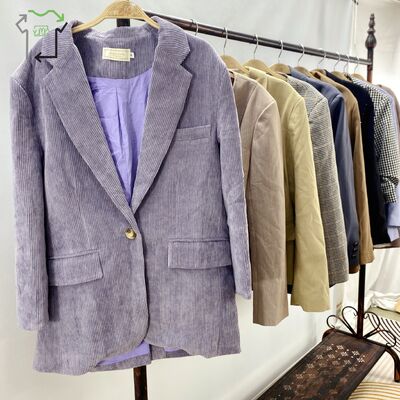 Yijiayi Second Hand Women Slim Fit Formal Suit Blazer Jacket Polyester/Cotton High Quality Clean 95-100%