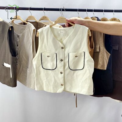 Wholesale Second Hand Women's Suit Vest Casual Elegant Mixed Clothing Bales Used Clothes Women Quality Polyester/Cotton Grade a