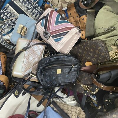 Second Hand PU Shoulder Bags Ukay Leather Women's Used Designer Handbags