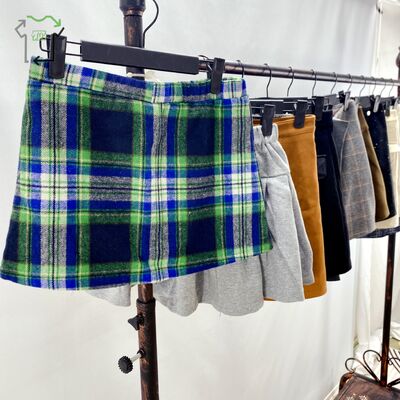 Clean Women Woolen Used Skirts Thin Versatile Maxi Step Hip Short Second Hand