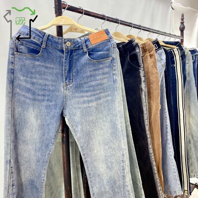 Unisex Men Women Used Trousers Denim Jeans Heavy Duty Straight Baggy Fit Clean 95-100%