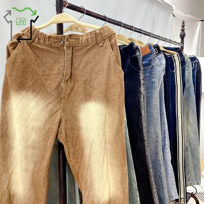 Unisex Men Women Used Trousers Denim Jeans Heavy Duty Straight Baggy Fit Clean 95-100%