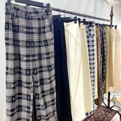 Women's Used Trousers High Waist Wide Leg Drape Second Hand Autumn Casual Pants