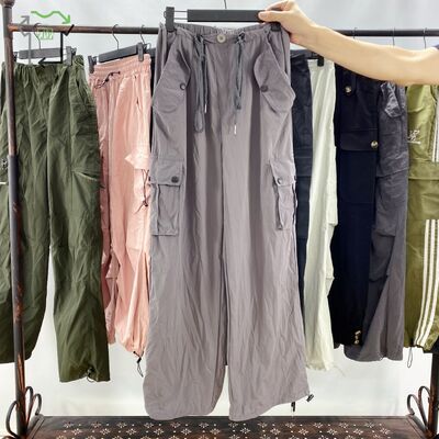 Drawstring Design Women Used Cargo Pants Fashion Overalls Mixed Sizes Multi Pocket