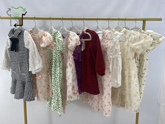 Mixed Size Children's Used Skirts Summer Dresses Comfortable Fashionable  Second Hand