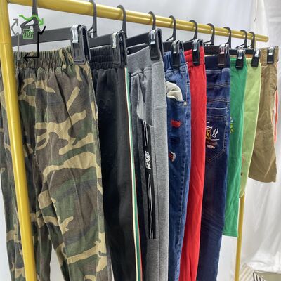 Casual Polyester Cotton Used Pants for Children Mixed Sizes Clean 95%-100% Grade