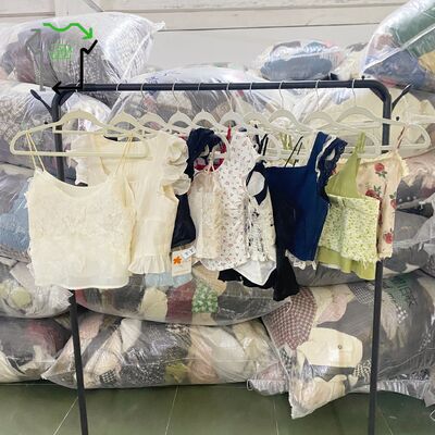 Wholesale High Quality Used Strapless Tops & Dresses Polyester/Cotton Material Grade a Hot Girl Outfit Sexy Style China Second Hand Clothes