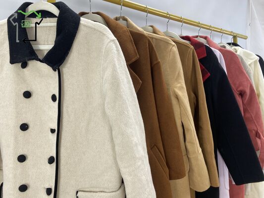 Second Hand Double Sided Overcoat Comfortable Winter Fashion Used Clothing Bales