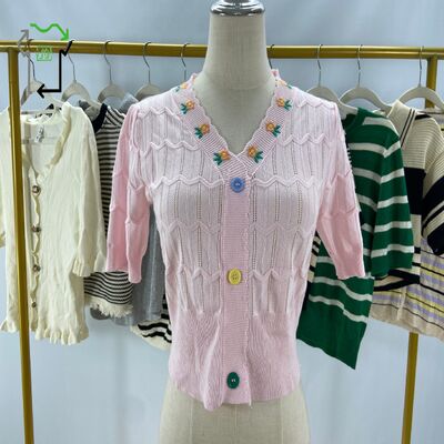 Fashionable Second Hand Winter Clothing Knitted Women's Slim Fit Mixed Size Style