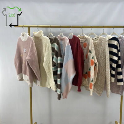 Comfortable Second Hand Pullover Sweater Warm Winter Fashion Hoodless Overcoat Wholesale