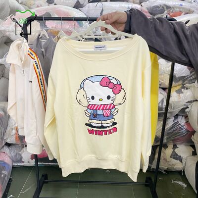 Women Grade A Polyester Cotton Blend Used Hoodie Mixed Colors for All Seasons