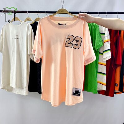 Second Hand Brand T shirt Used Mixed Outdoors Casual Summer Luxury Clothes for Men