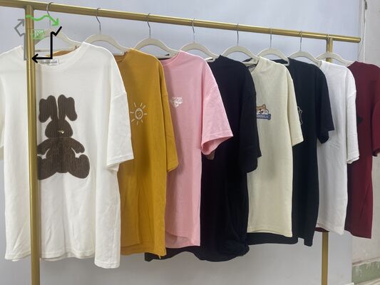 Wholesale YIJIAYI Brand Second-hand Men's Women's Cotton T-shirts Short Sleeves High Quality Summer Mixed Colors Used Clothes