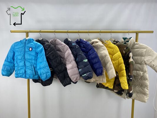 Wholesale High Quality Second Hand Children's Polyester/Cotton Jacket Warm Casual Winter Bulk Bales Mixed Colors Used