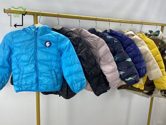 Wholesale High Quality Second Hand Children's Polyester/Cotton Jacket Warm Casual Winter Bulk Bales Mixed Colors Used