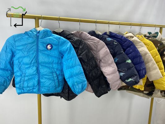 Wholesale High Quality Second Hand Children's Polyester/Cotton Jacket Warm Casual Winter Bulk Bales Mixed Colors Used