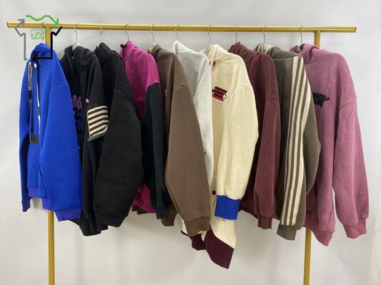 Wholesale Used Adults Casual Fashion High Quality Polyester/Cotton Clean 95-100% Winter Hoodie Coat Mixed Style Hooded