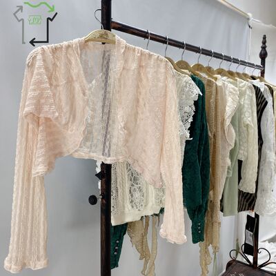 Wholesale YIJIAYI High Quality Ladies' Blouses Crop Top Used Clothing Clean 95-100% Bulk Bales