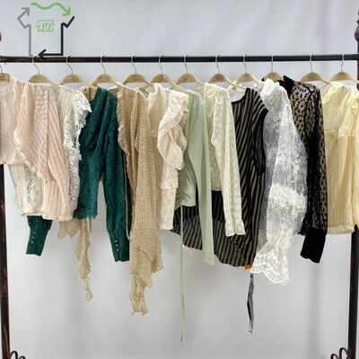 Wholesale YIJIAYI High Quality Ladies' Blouses Crop Top Used Clothing Clean 95-100% Bulk Bales