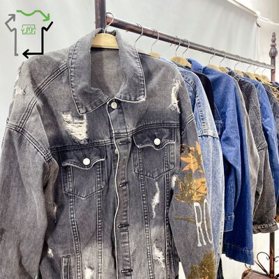 Yijiayi Used Denim Jacket Men Women Light Weight Heavy Weight Vintage Mixed Sizes High Quality Clean 95-100% in Bales