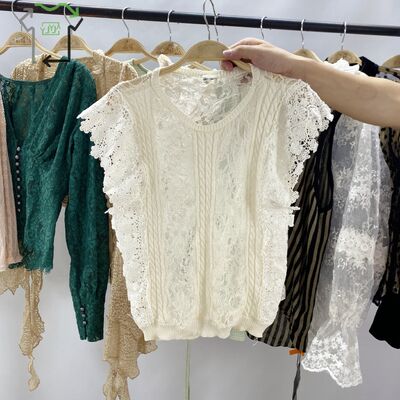 Yonglijia Wholesale Women's Polyester/Cotton Blouses Crop Top High Quality Mixed Colors Clean 95-100% Used Clothing