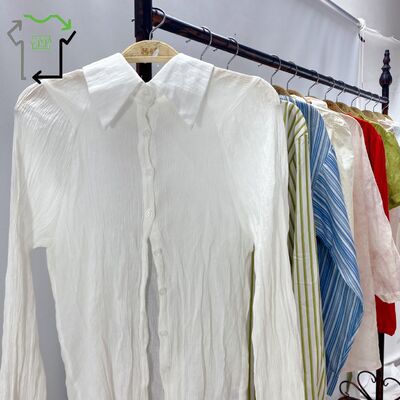 Ukay Wholesale YIJIAYI High Quality Clean Second Hand Cotton Top Casual Soft Mixed Long and Short Blouse in Bulk