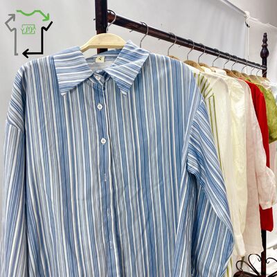 Ukay Wholesale YIJIAYI High Quality Clean Second Hand Cotton Top Casual Soft Mixed Long and Short Blouse in Bulk