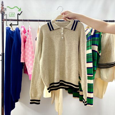 Second Hand Women's Sweater Set Button Elegant Casual Warm Mixed Clothing Ukay Bales Used Clothes Mixed Colors Clean 95-100%