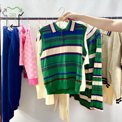 Second Hand Women's Sweater Set Button Elegant Casual Warm Mixed Clothing Ukay Bales Used Clothes Mixed Colors Clean 95-100%