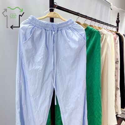 High Quality Casual Fashion Mixed Style Second-hand Women's Wide Leg Pants Polyester/Cotton YIJIAYI Brand Grade Factory Outlet