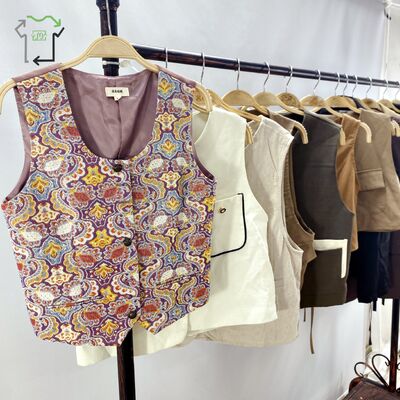 Wholesale Second Hand Women's Suit Vest Casual Elegant Mixed Clothing Bales Used Clothes Women Quality Polyester/Cotton Grade a